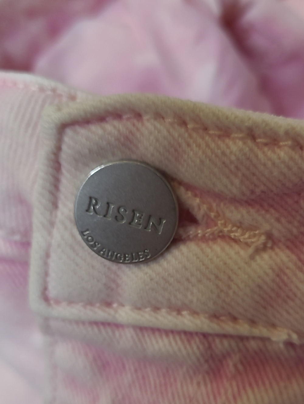 High-Rise Pink Wide-Leg Jeans with Frayed Hem - Picture 16 of 16